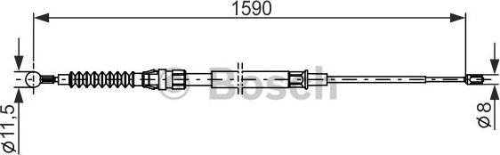 BOSCH 1 987 482 265 - Тросик, cтояночный тормоз unicars.by