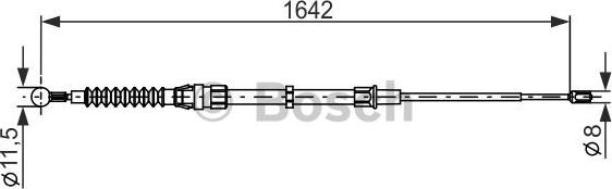 BOSCH 1 987 482 267 - Тросик, cтояночный тормоз unicars.by