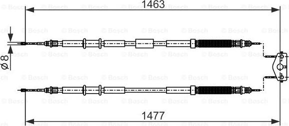 BOSCH 1 987 482 283 - Тросик, cтояночный тормоз unicars.by