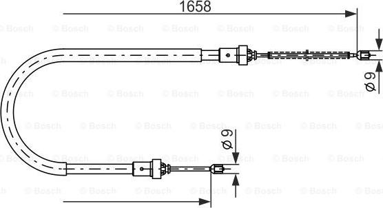 BOSCH 1 987 482 234 - Тросик, cтояночный тормоз unicars.by