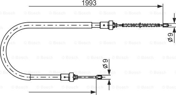 BOSCH 1 987 482 233 - Тросик, cтояночный тормоз unicars.by