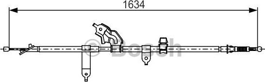 BOSCH 1 987 482 222 - Тросик, cтояночный тормоз unicars.by