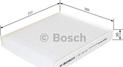 BOSCH 1 987 432 053 - Фильтр воздуха в салоне unicars.by