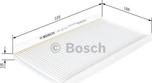 BOSCH 1 987 432 015 - Фильтр воздуха в салоне unicars.by