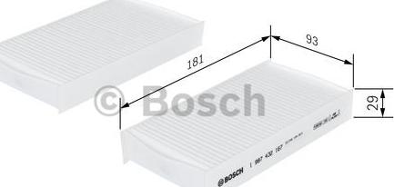 BOSCH 1 987 432 167 - Фильтр воздуха в салоне unicars.by