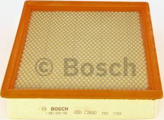 BOSCH 1 987 429 193 - Воздушный фильтр, двигатель unicars.by