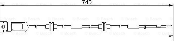 BOSCH 1 987 474 933 - Сигнализатор, износ тормозных колодок unicars.by