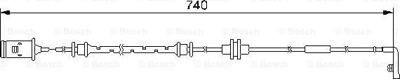 BOSCH 1 987 474 973 - Сигнализатор, износ тормозных колодок unicars.by