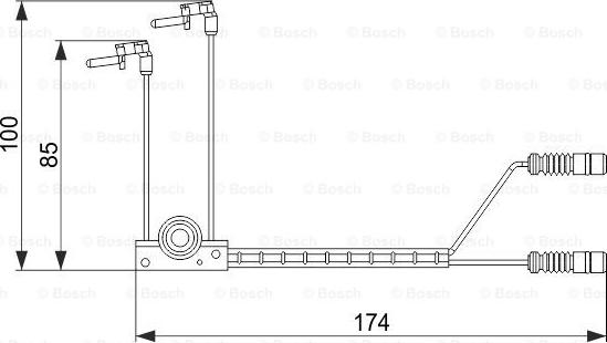 BOSCH 1 987 474 584 - Сигнализатор, износ тормозных колодок unicars.by