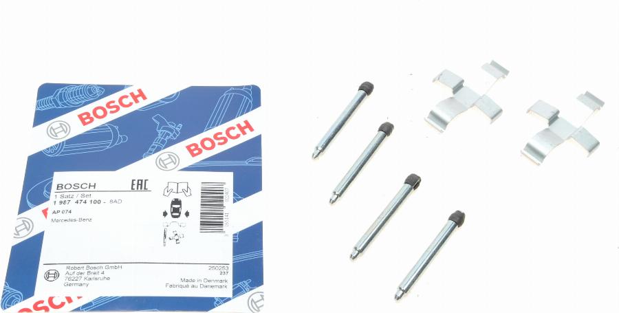 BOSCH 1 987 474 100 - Комплектующие для колодок дискового тормоза unicars.by