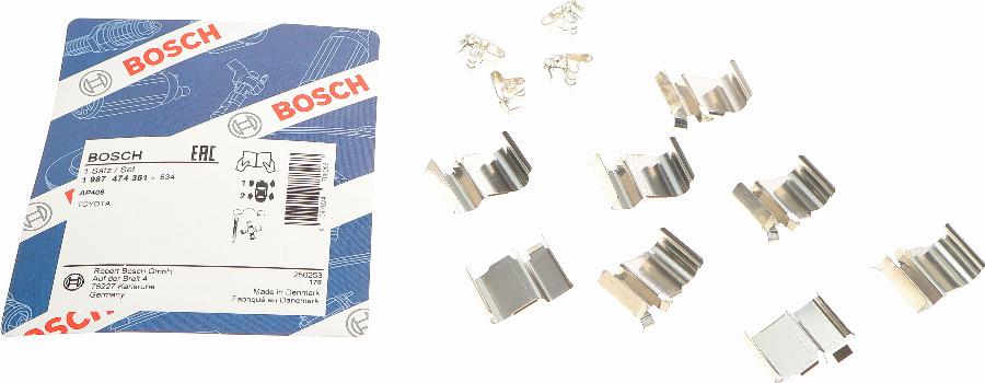 BOSCH 1 987 474 351 - Комплектующие для колодок дискового тормоза unicars.by