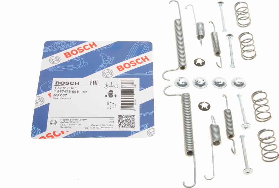 BOSCH 1 987 475 098 - Комплектующие, барабанный тормозной механизм unicars.by