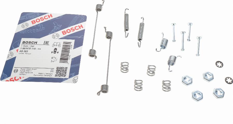 BOSCH 1 987 475 116 - Комплектующие, барабанный тормозной механизм unicars.by