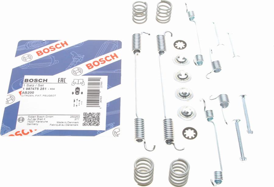 BOSCH 1 987 475 251 - Комплектующие, барабанный тормозной механизм unicars.by