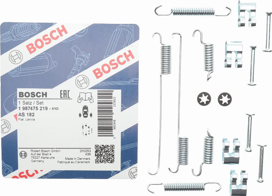 BOSCH 1 987 475 219 - Комплектующие, барабанный тормозной механизм unicars.by