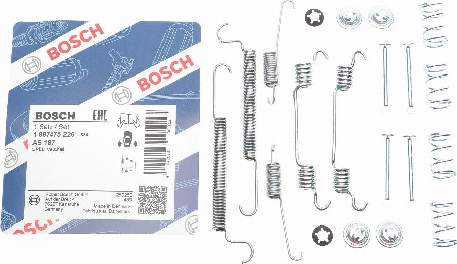 BOSCH 1 987 475 226 - Комплектующие, барабанный тормозной механизм unicars.by