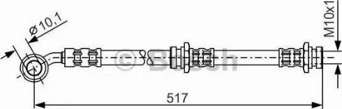 BOSCH 1 987 476 656 - Тормозной шланг unicars.by