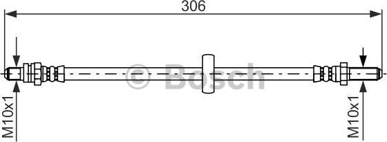 BOSCH 1 987 476 606 - Тормозной шланг unicars.by