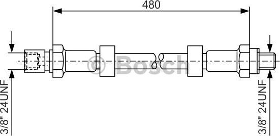 BOSCH 1 987 476 145 - Тормозной шланг unicars.by