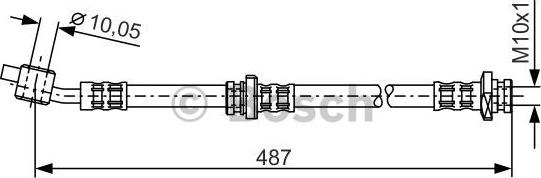 BOSCH 1 987 476 168 - Тормозной шланг unicars.by