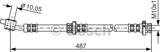 BOSCH 1 987 476 135 - Тормозной шланг unicars.by