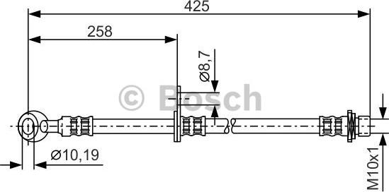 BOSCH 1 987 476 891 - Тормозной шланг unicars.by