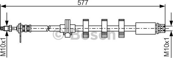 BOSCH 1 987 476 809 - Тормозной шланг unicars.by