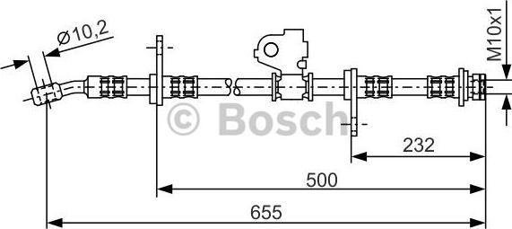 BOSCH 1 987 476 322 - Тормозной шланг unicars.by