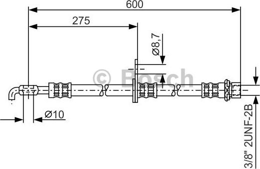 BOSCH 1 987 476 246 - Тормозной шланг unicars.by