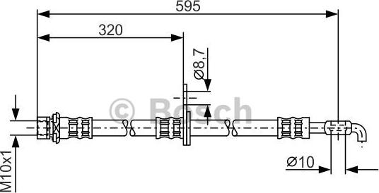 BOSCH 1 987 476 257 - Тормозной шланг unicars.by