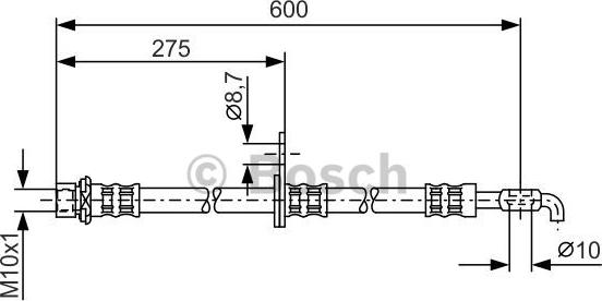 BOSCH 1 987 476 229 - Тормозной шланг unicars.by