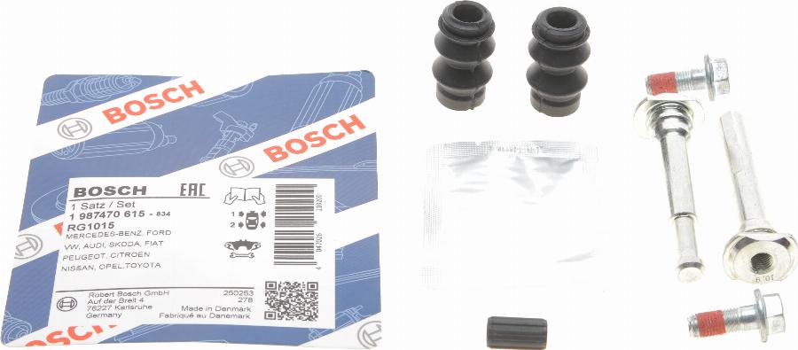 BOSCH 1 987 470 615 - Комплект направляющей гильзы, тормозной поршень unicars.by