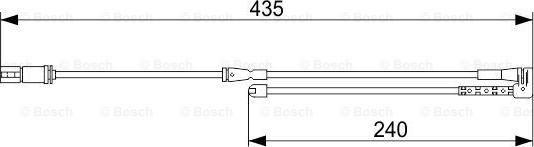 BOSCH 1 987 473 543 - Сигнализатор, износ тормозных колодок unicars.by