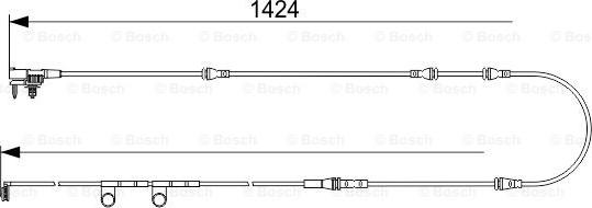 BOSCH 1 987 473 563 - Сигнализатор, износ тормозных колодок unicars.by