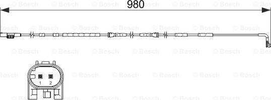 BOSCH 1 987 473 502 - Сигнализатор, износ тормозных колодок unicars.by