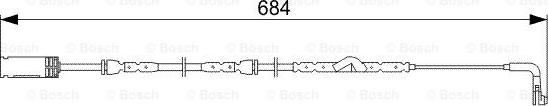 BOSCH 1 987 473 020 - Сигнализатор, износ тормозных колодок unicars.by