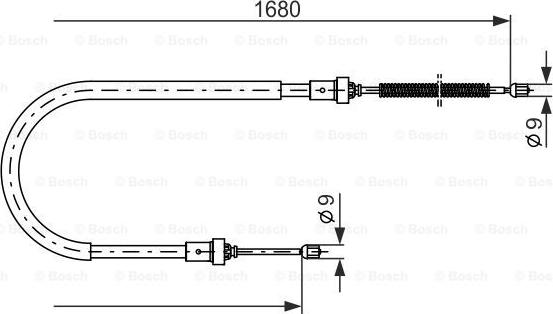 BOSCH 1 987 477 955 - Тросик, cтояночный тормоз unicars.by