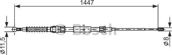 BOSCH 1 987 477 957 - Тросик, cтояночный тормоз unicars.by