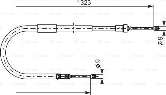 BOSCH 1 987 477 964 - Тросик, cтояночный тормоз unicars.by