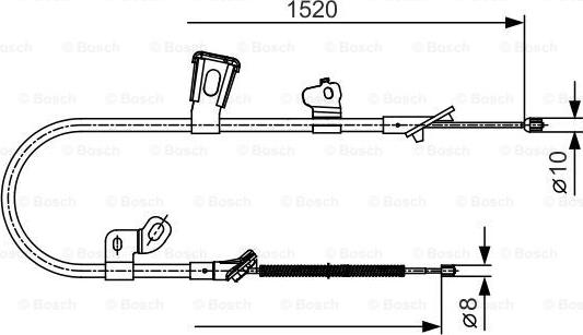 BOSCH 1 987 477 918 - Тросик, cтояночный тормоз unicars.by