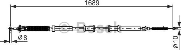 BOSCH 1 987 477 975 - Тросик, cтояночный тормоз unicars.by