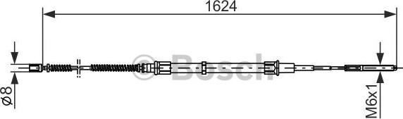 BOSCH 1 987 477 407 - Тросик, cтояночный тормоз unicars.by