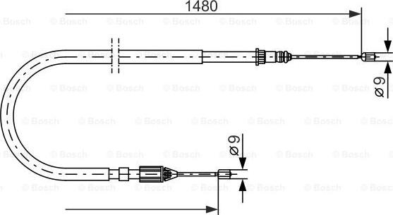 BOSCH 1 987 477 653 - Тросик, cтояночный тормоз unicars.by