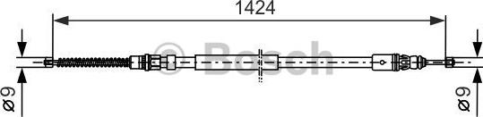 BOSCH 1 987 477 665 - Тросик, cтояночный тормоз unicars.by