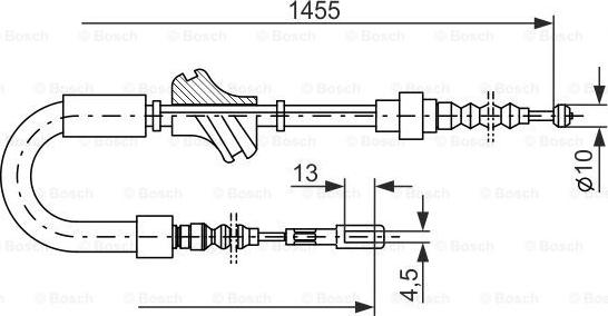 BOSCH 1 987 477 062 - Тросик, cтояночный тормоз unicars.by