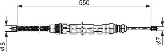 BOSCH 1 987 477 147 - Тросик, cтояночный тормоз unicars.by