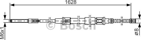 BOSCH 1 987 477 169 - Тросик, cтояночный тормоз unicars.by