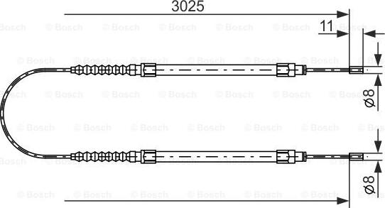 BOSCH 1 987 477 113 - Тросик, cтояночный тормоз unicars.by