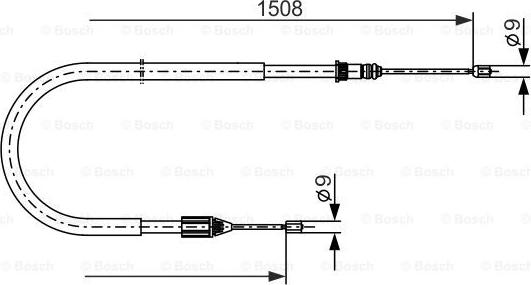 BOSCH 1 987 477 890 - Тросик, cтояночный тормоз unicars.by