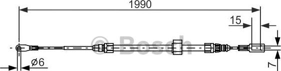 BOSCH 1 987 477 854 - Тросик, cтояночный тормоз unicars.by